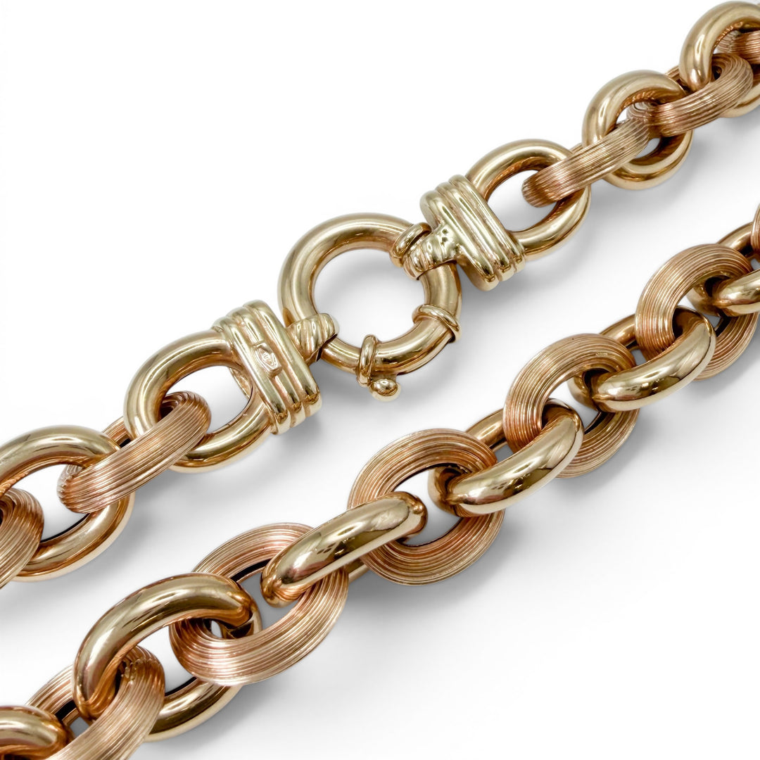 14k Yellow Gold Rolo Estate Necklace