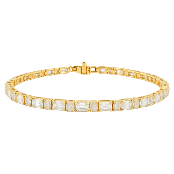 14k Yellow Gold Lab Grown Diamond Bracelet 5.65 cttw