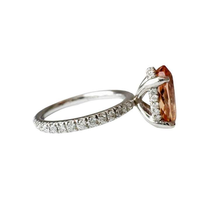 Platinum Imperial Topaz Estate Ring