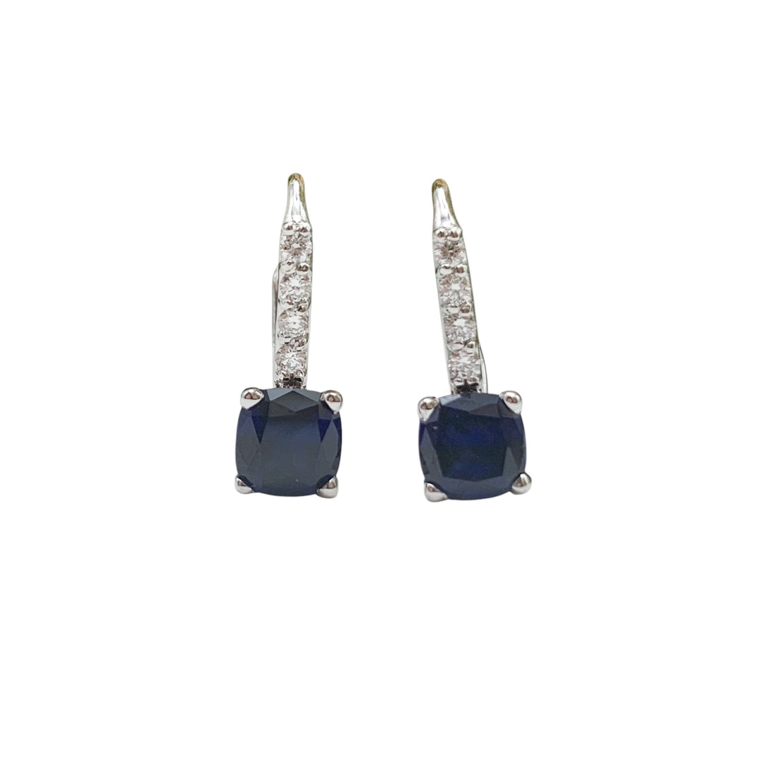14k White Gold Lab Grown Diamond Earrings 0.16 cttw
