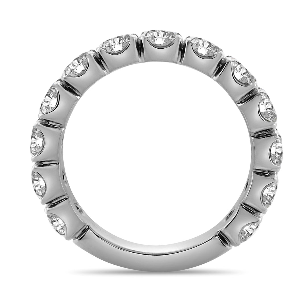 Platinum Prong Set 2.56ctw Round Lab Grown Diamond Wedding Band