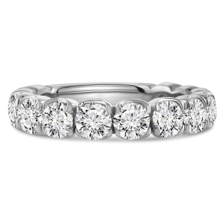 Platinum Prong Set 2.56ctw Round Lab Grown Diamond Wedding Band