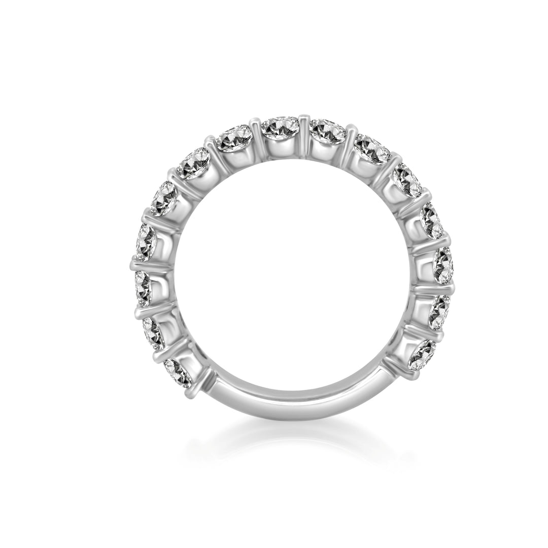 Platinum 3.03 ctw Oval Lab Grown Diamond Wedding Band