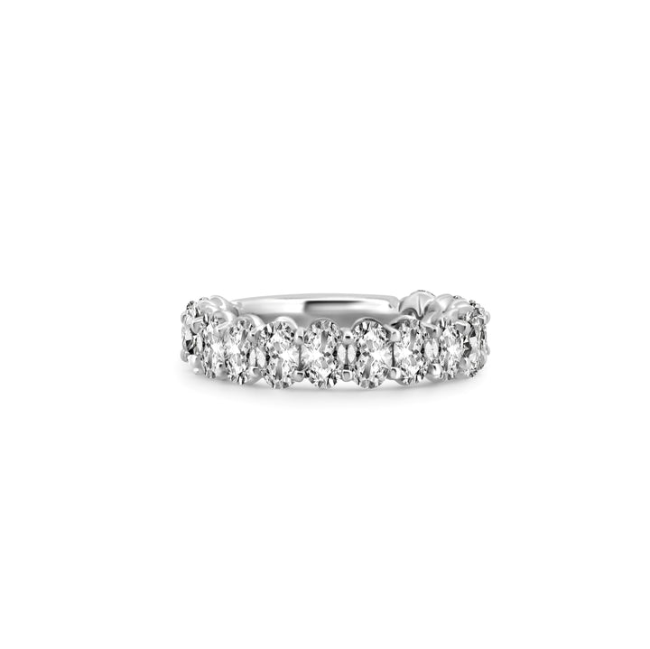 Platinum 3.03 ctw Oval Lab Grown Diamond Wedding Band