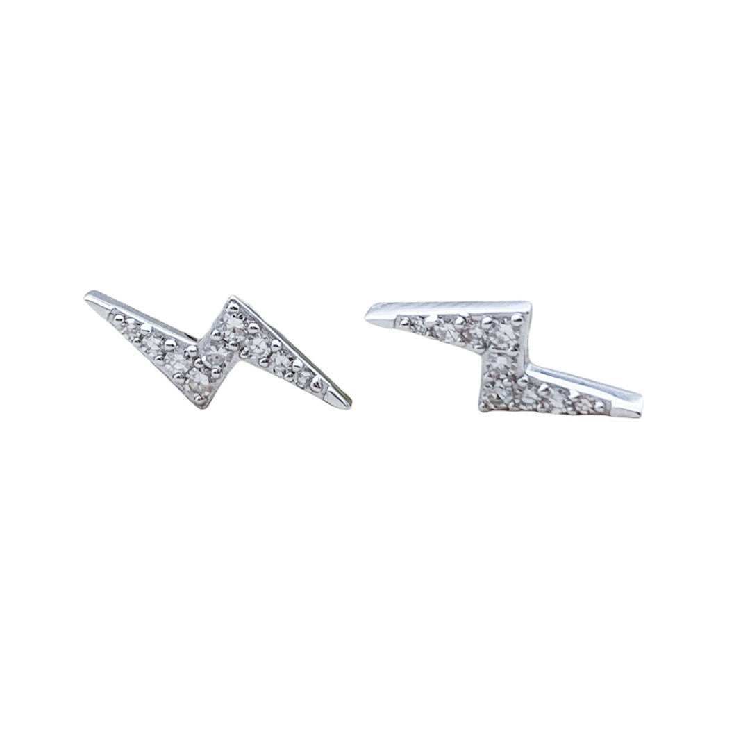 Sterling Silver White Stud Earrings