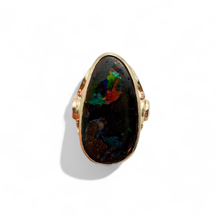 18k Yellow Gold Opal Estate Ring