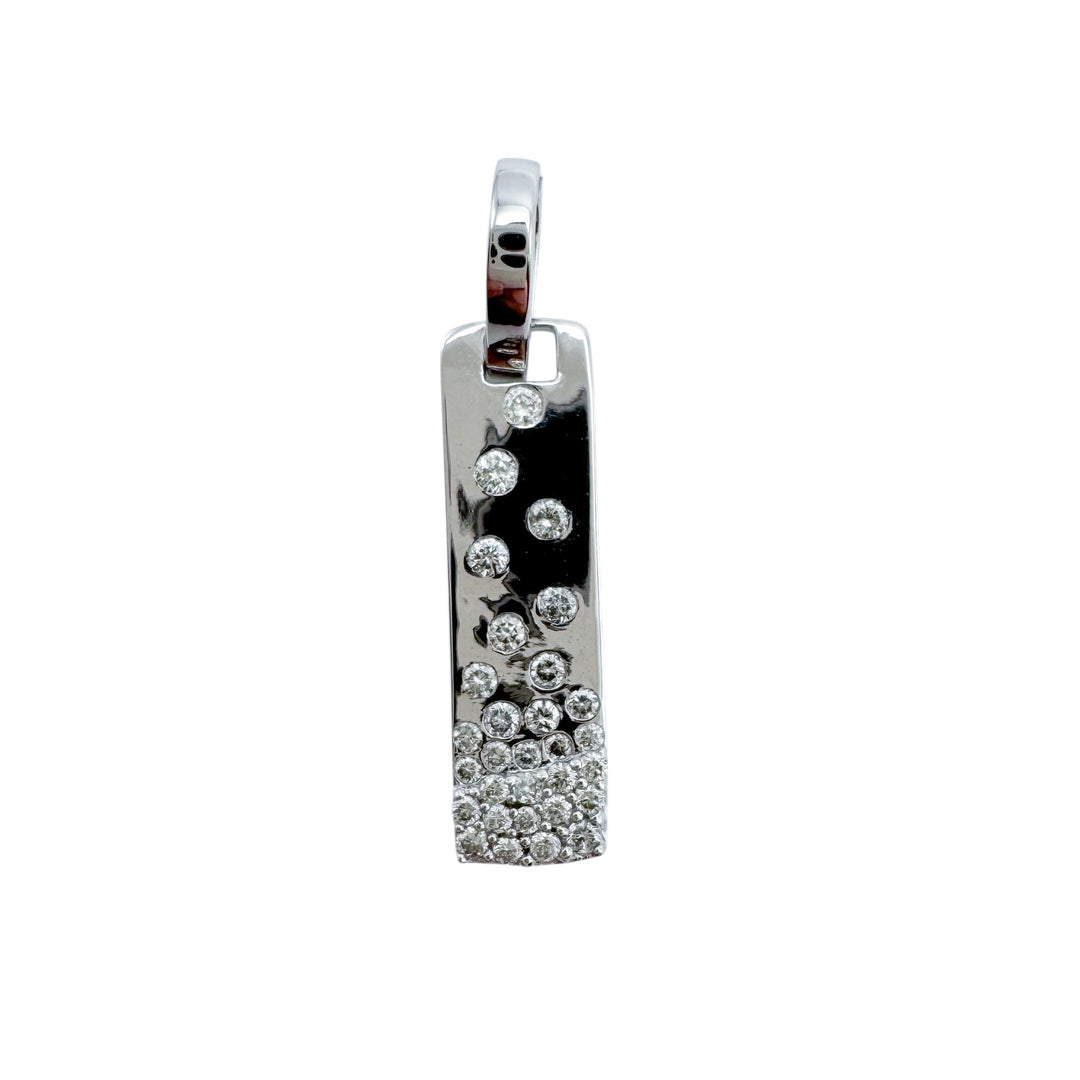 14k White Gold Diamond Pendant