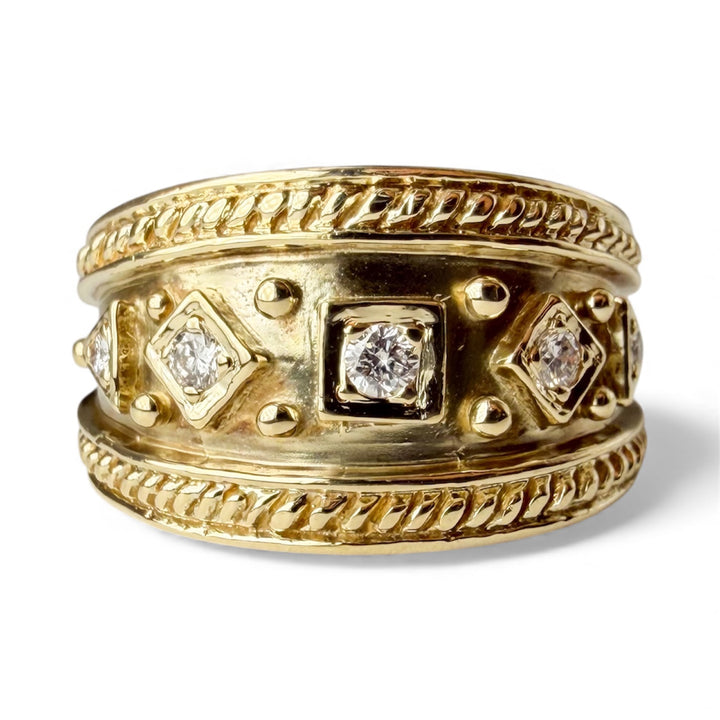 14k Yellow Gold Diamond Estate Ring