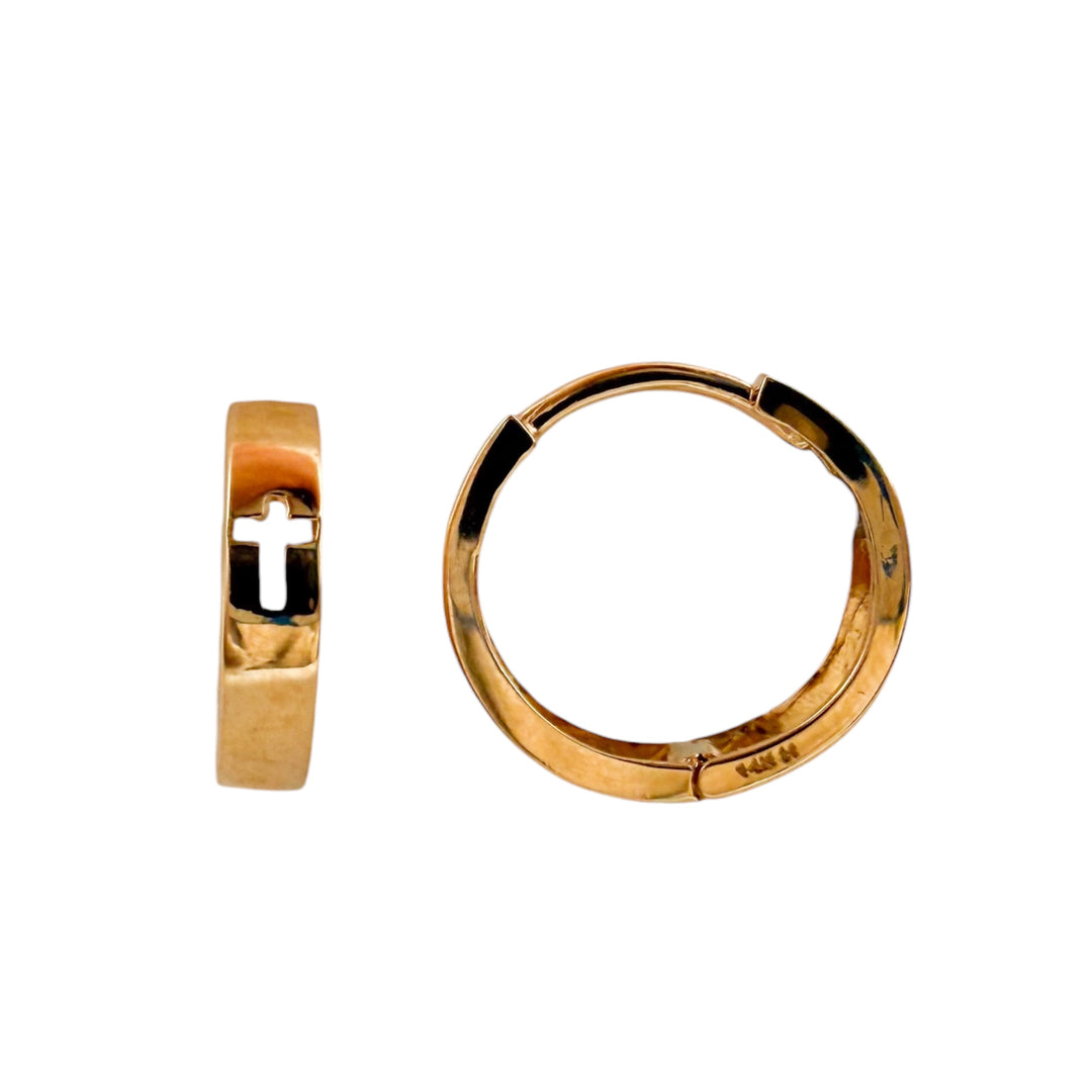 14k Yellow Gold Small Hoop Earrings
