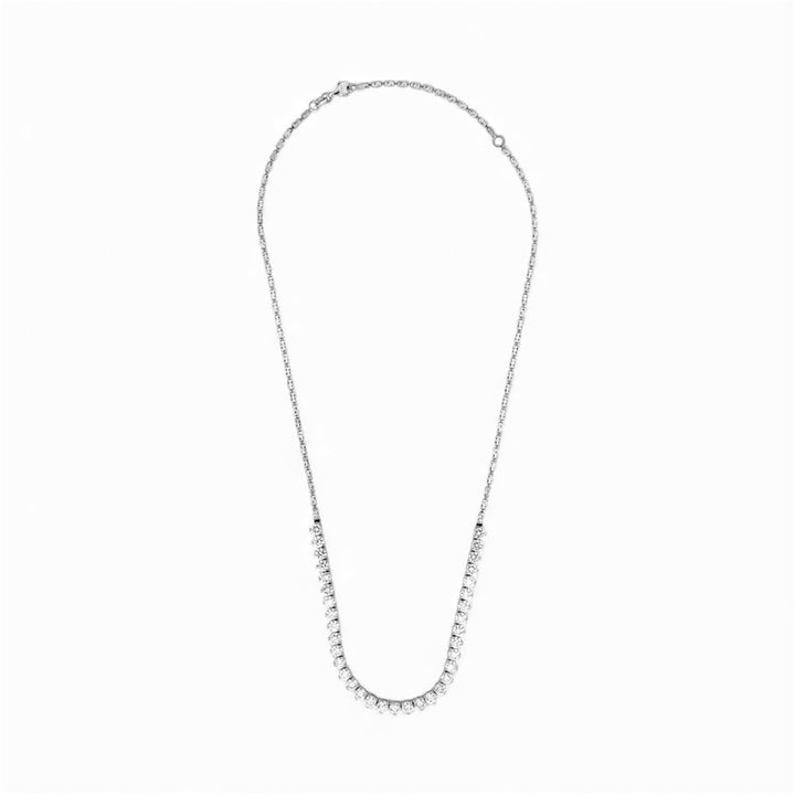 14k White Gold Diamond Lab Grown Necklace