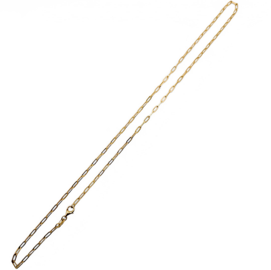 14k Yellow Gold Paper Clip Chain