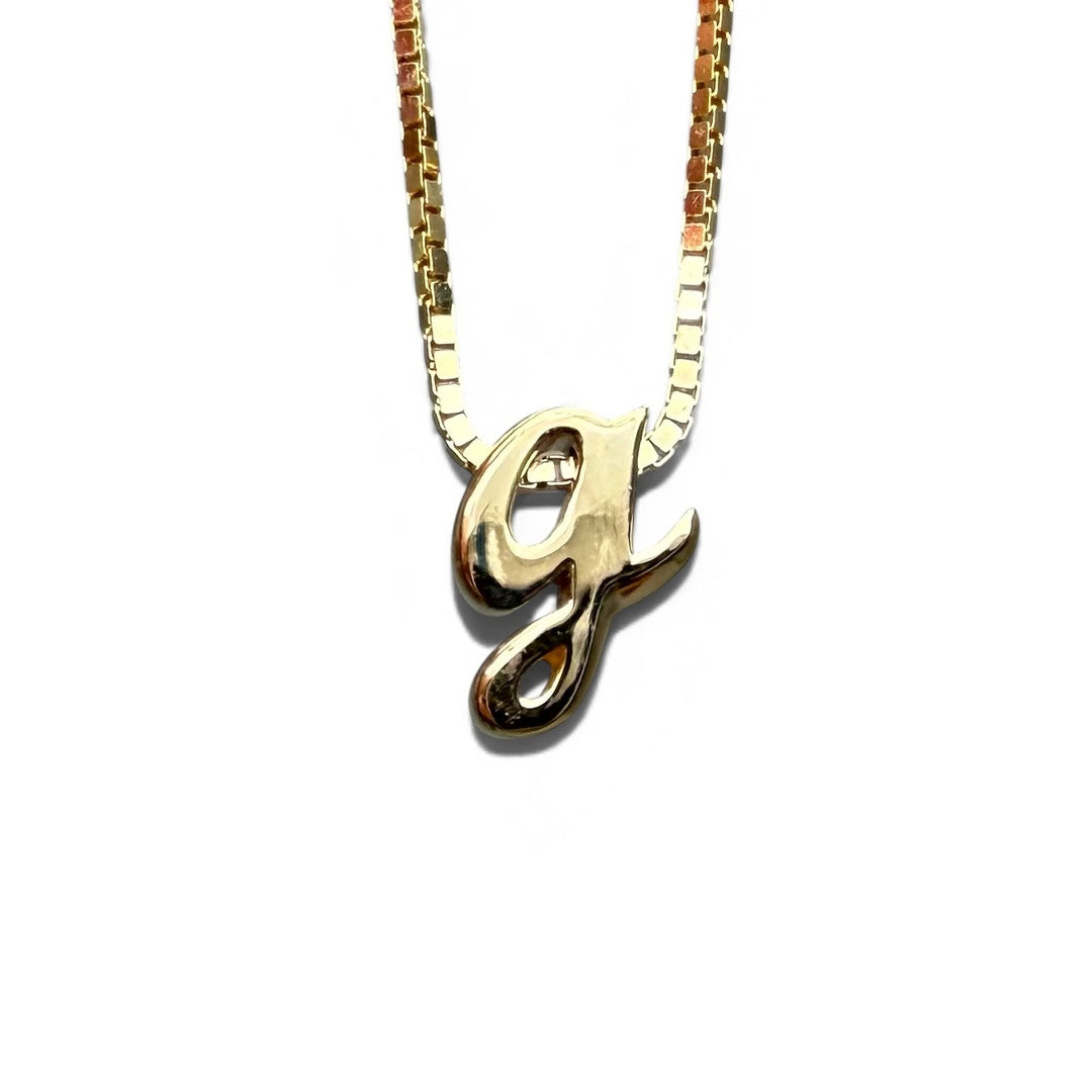 14k Yellow Gold mini Inital necklace