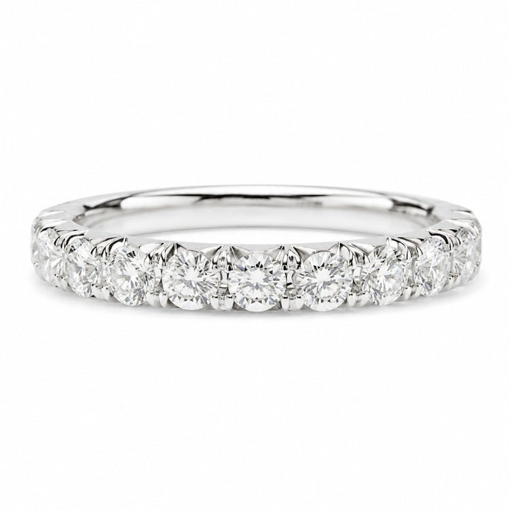 14k White Common Prong 1ctw Diamond Wedding Band