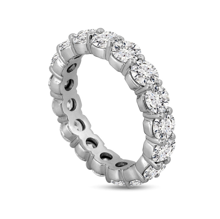 14k White Eternity 3.61ctw Round Lab Grown Diamond Wedding Band
