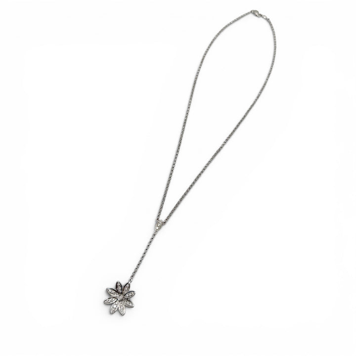 18k White Gold Diamond Estate Necklace