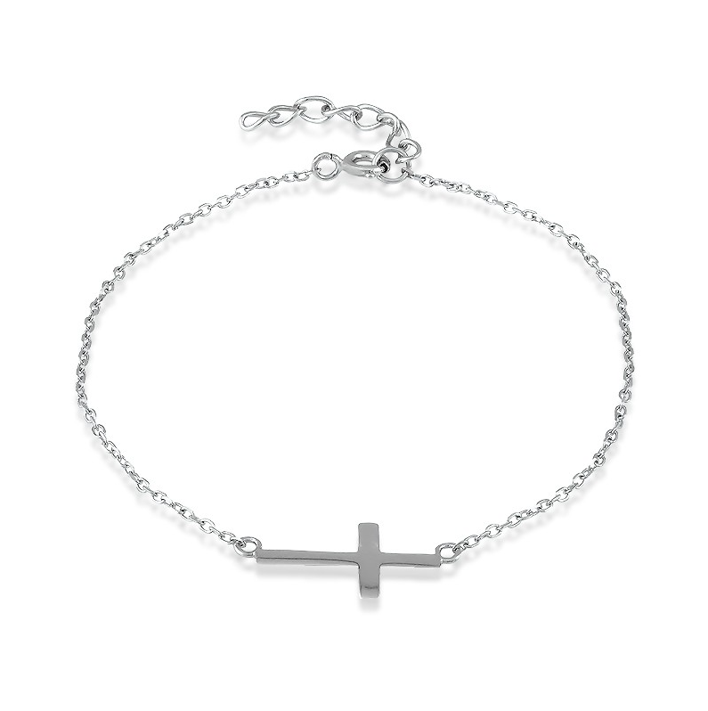 Sterling Silver Cross Bracelet