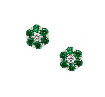 14k White Gold Stud Children&