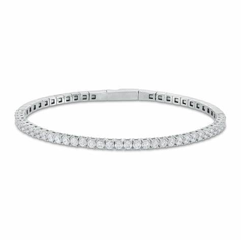 14k White Gold Lab Grown Diamond Bracelet 4.03 cttw