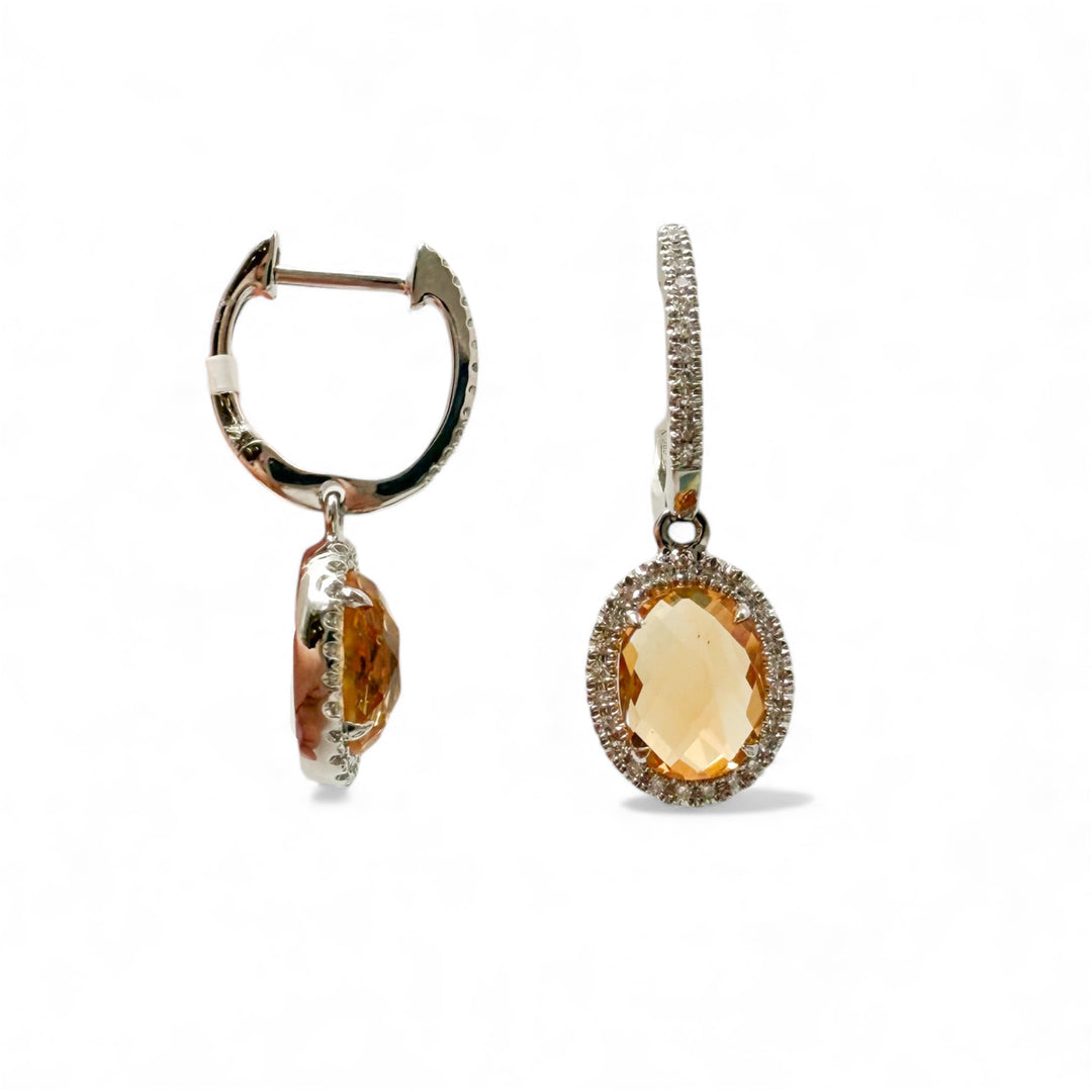 14k Citrine Drop Earrings