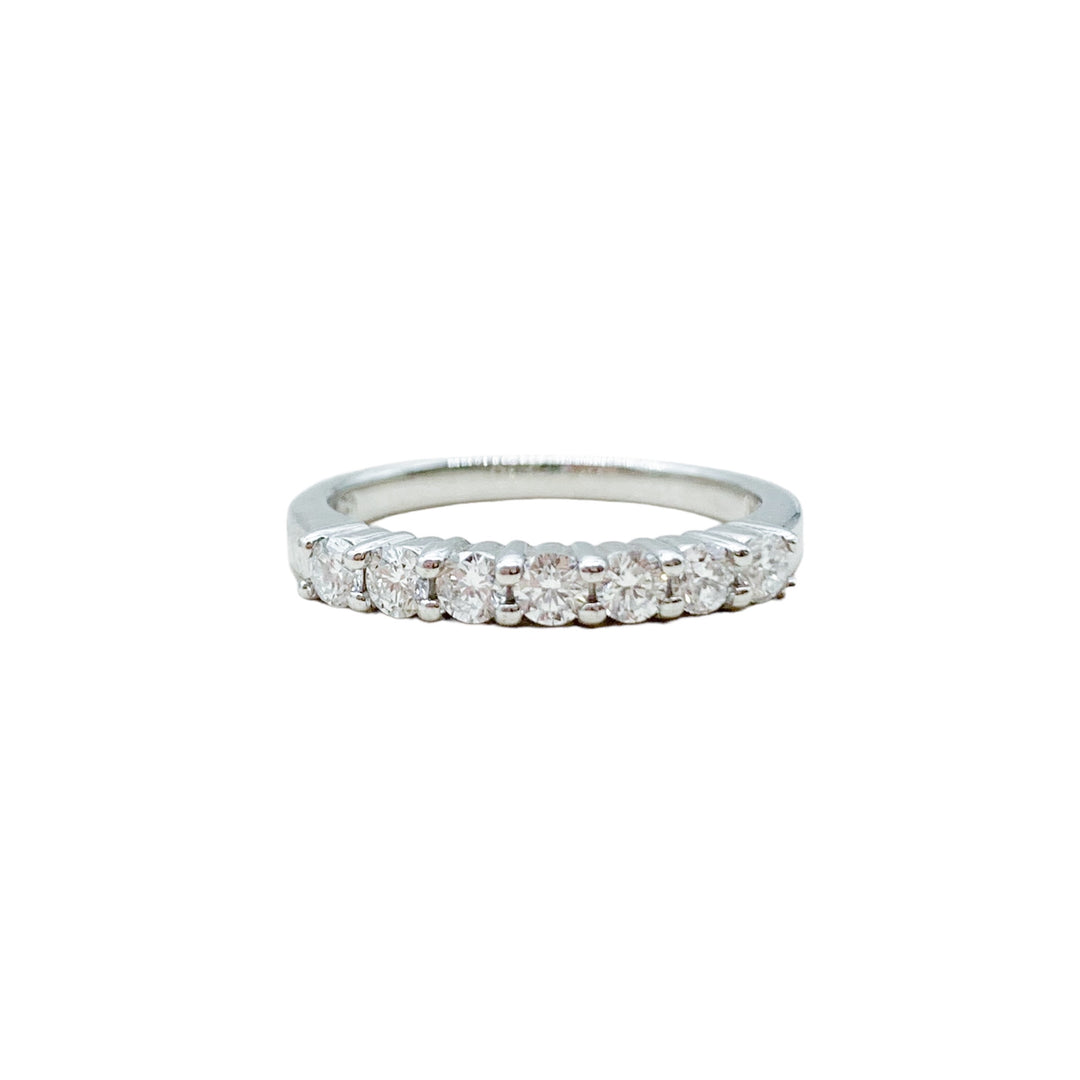 Platinum Shared Prong 0.36ctw Round Diamond Wedding Band