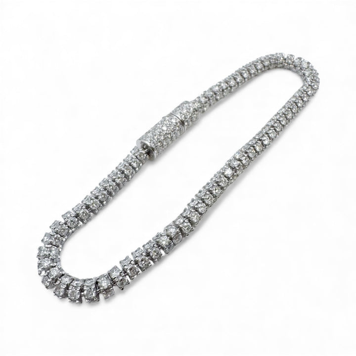 14k White Gold Lab Grown Diamond Bracelet 16.18 cttw