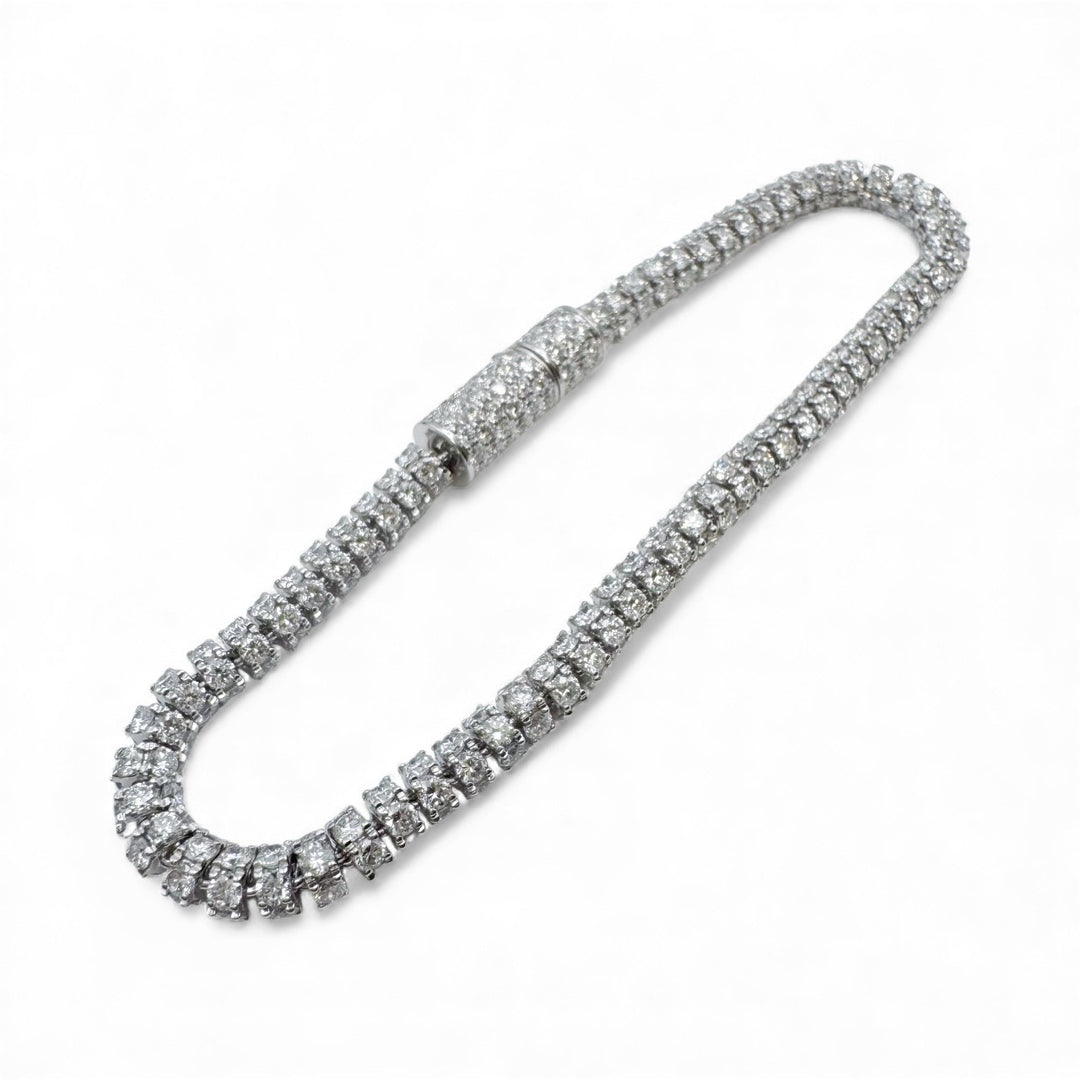 14k White Gold Lab Grown Diamond Bracelet 16.18 cttw