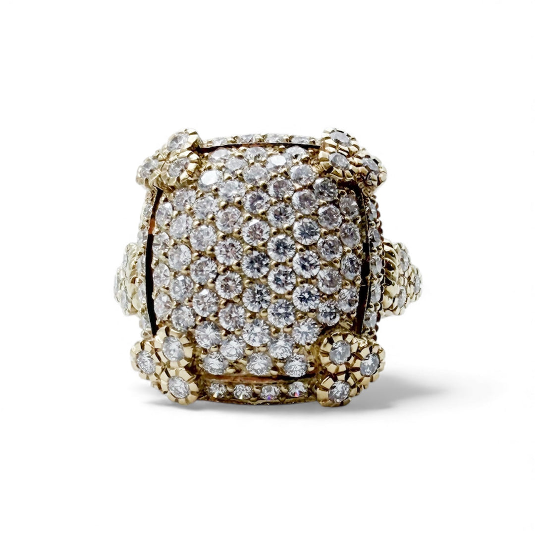 18k Yellow Gold Estate Diamond Designer Ring