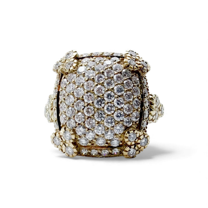 18k Yellow Gold Estate Diamond Designer Ring