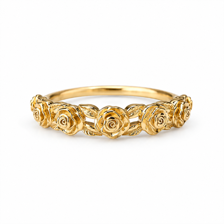 14k Yellow Gold Rose Band