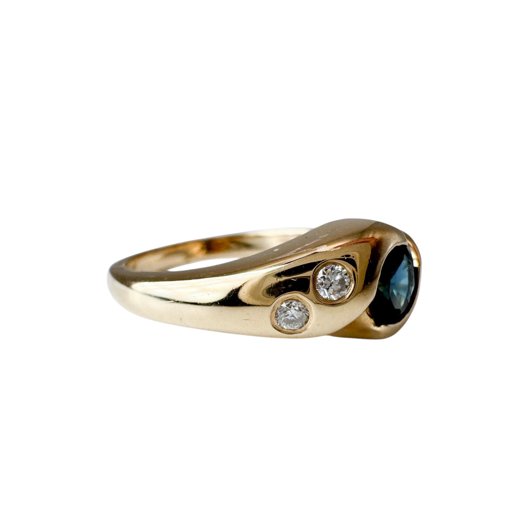 14k Yellow Gold Diamond Estate Ring