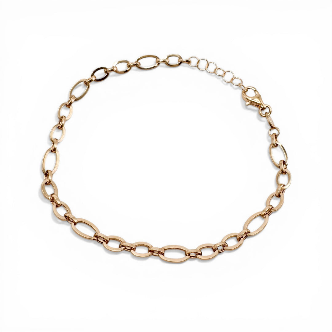 14k Yellow Gold Open Link Bracelet