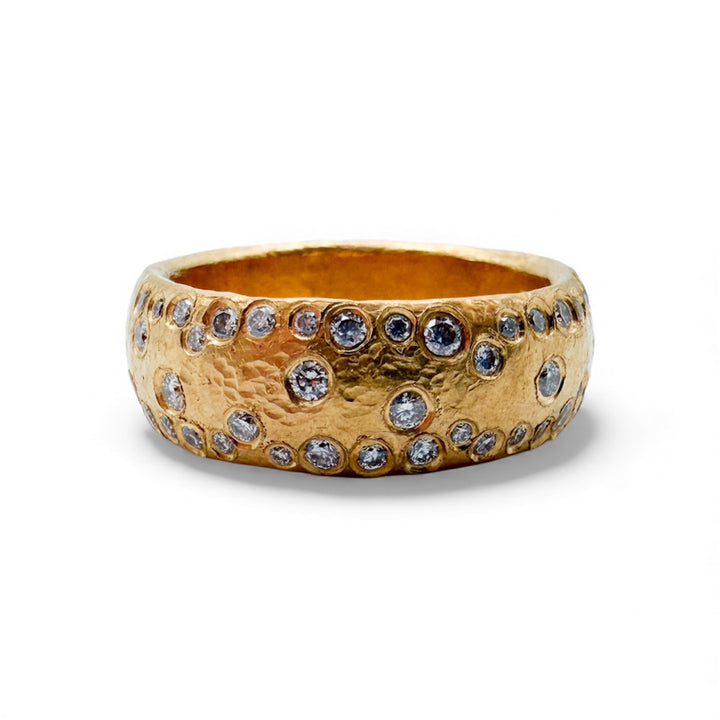 24k Yellow Gold Lab Diamond Estate Ring