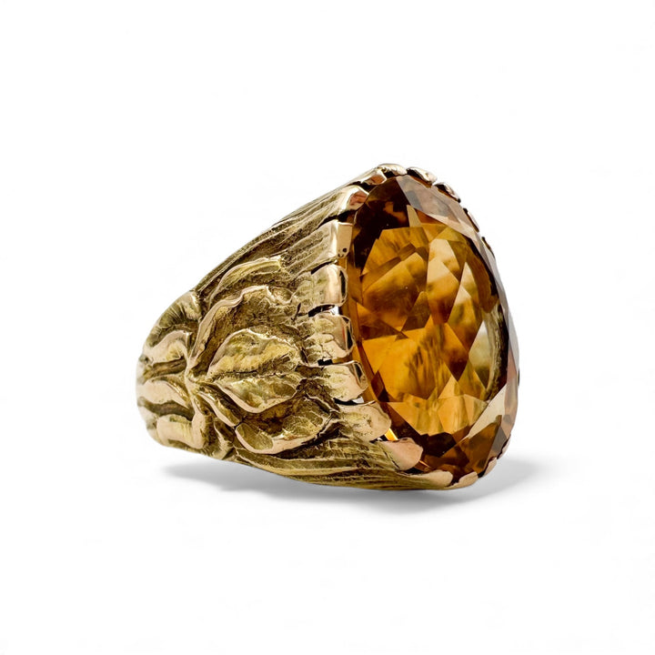 14k Yellow Gold Citrine Estate Ring