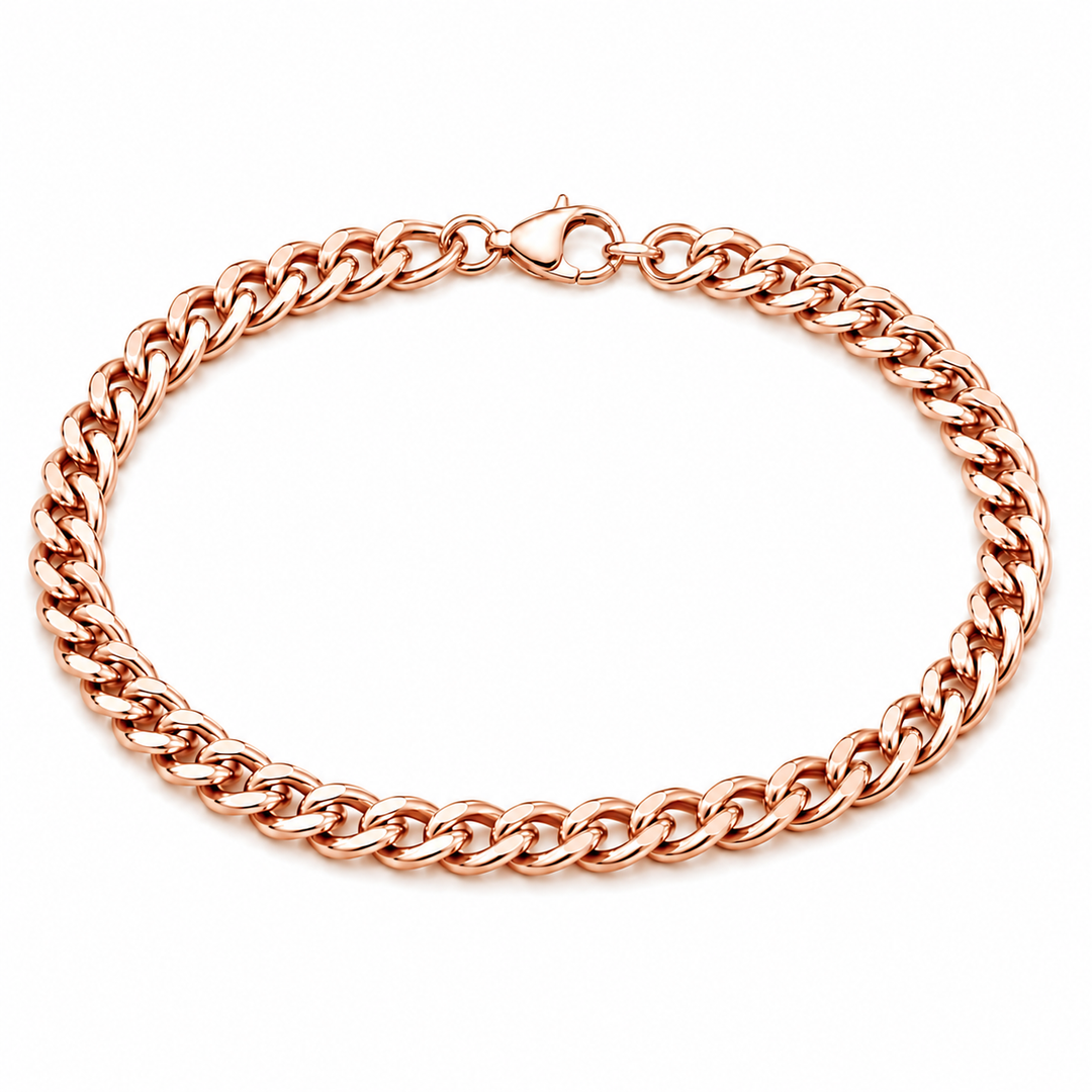 14k Rose Curb Bracelet
