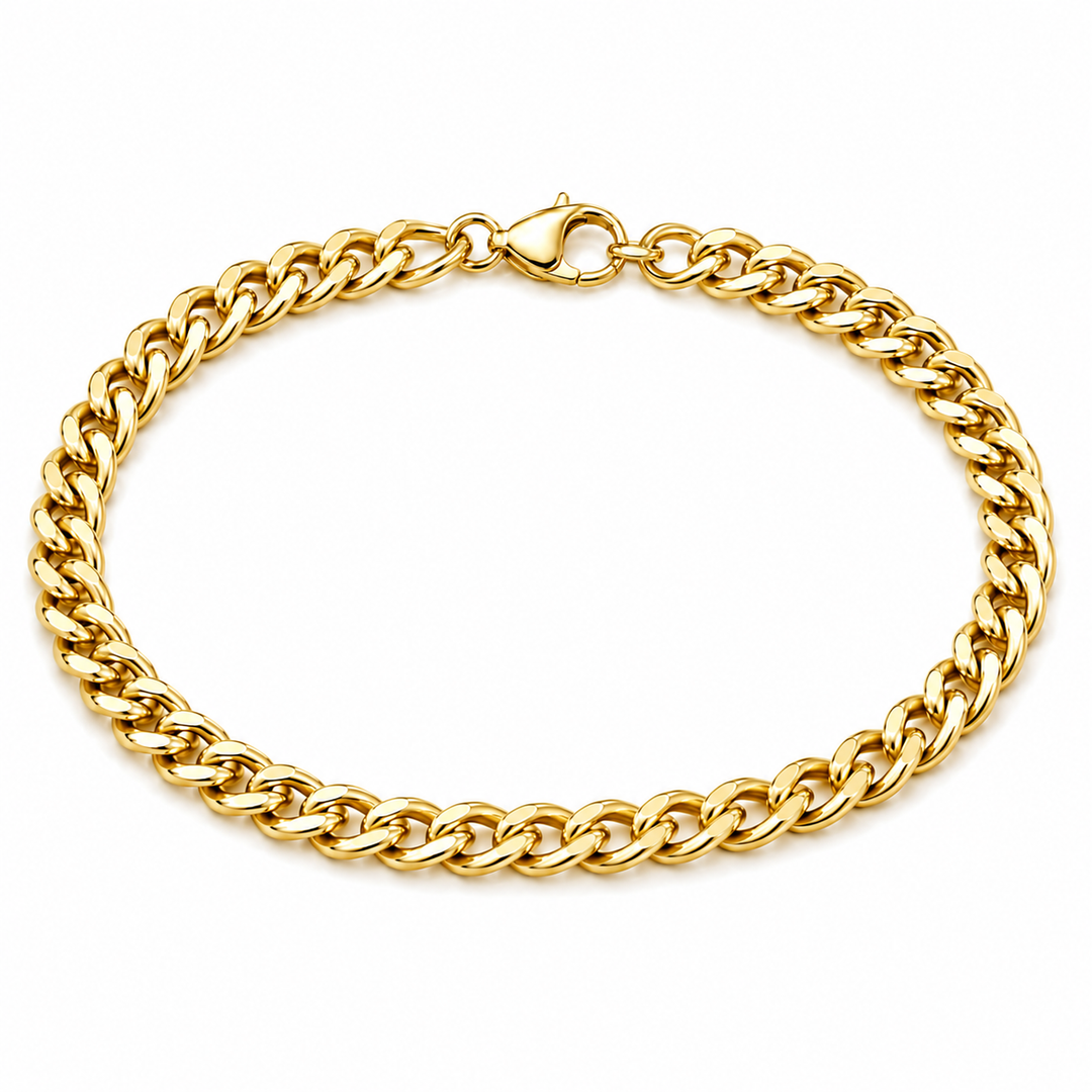 14k Yellow Gold Curb Bracelet