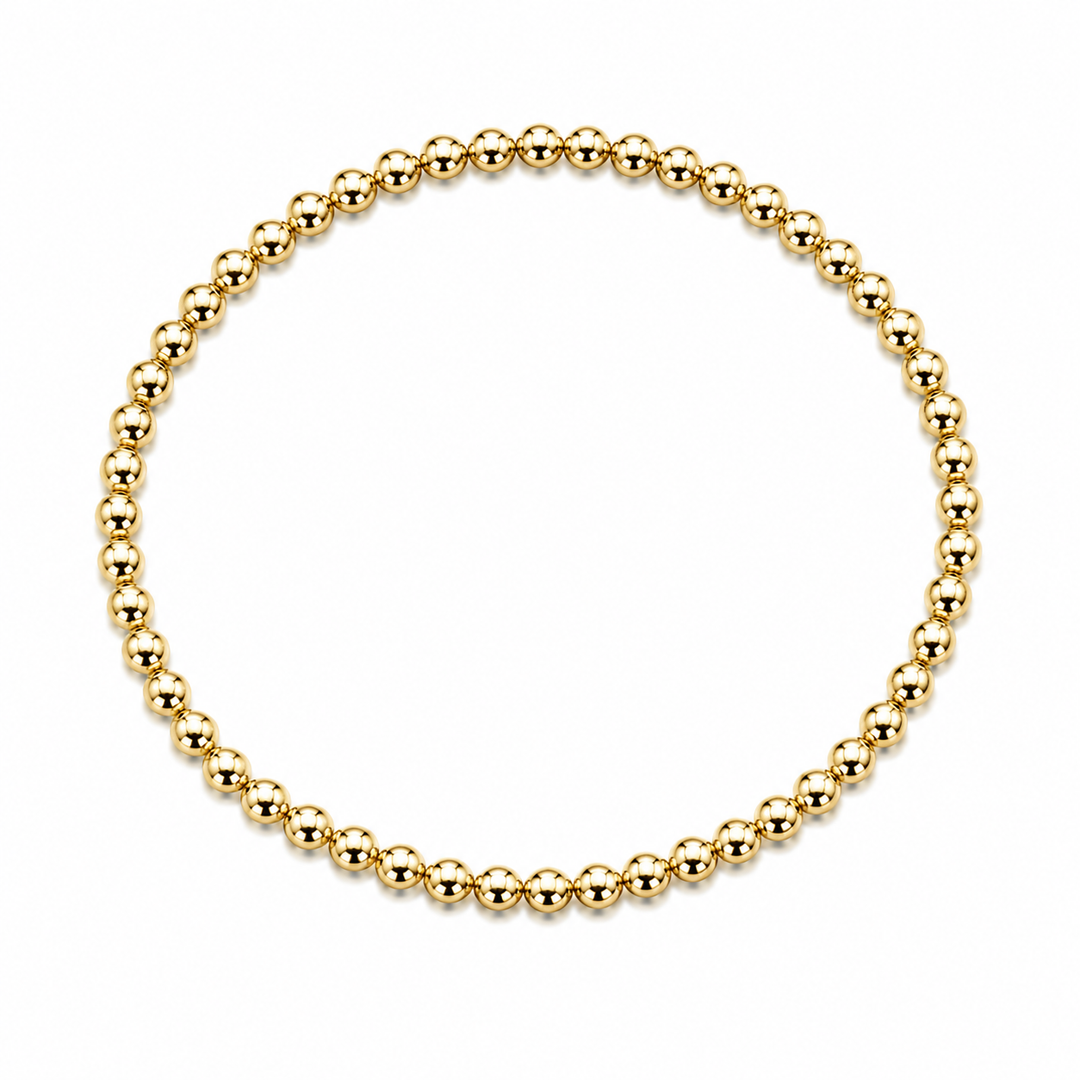 14k Yellow Gold Bead Bracelet