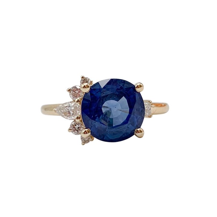 14k Yellow Gold Sapphire Gemstone Ring