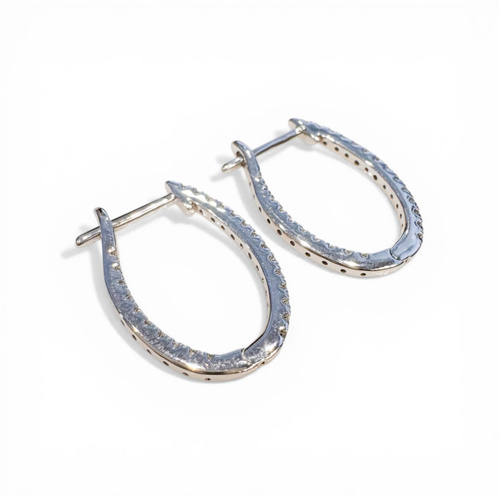 10k White Gold Lab Grown Diamond Earrings 0.50 cttw
