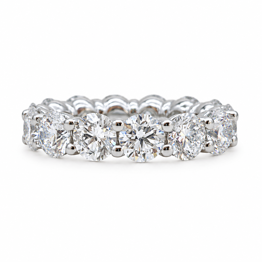 14k White Gold Eternity 5.57ctw Round Lab Grown Diamond Band