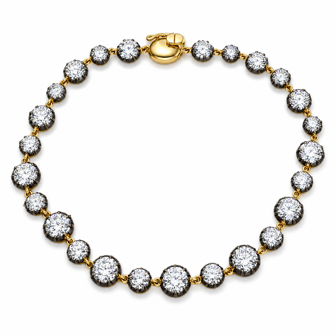 14k Yellow Lab Grown Diamond Bracelet 6.52 cttw