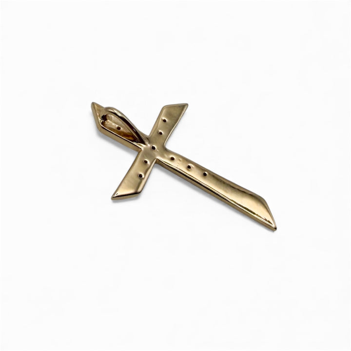 14k Yellow Gold Cross Estate Pendant