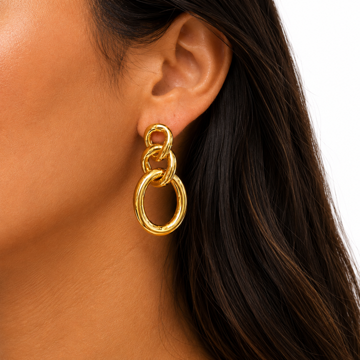 18k Yellow Lever Back Estate Earrings