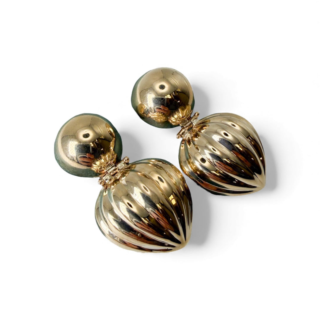 14k Yellow Gold Drop Estate Earrings