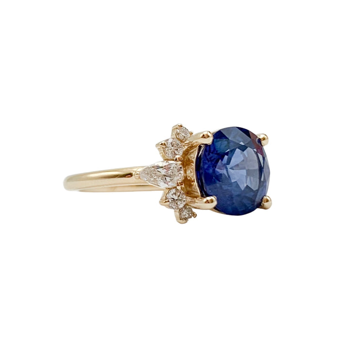 14k Yellow Gold Sapphire Gemstone Ring