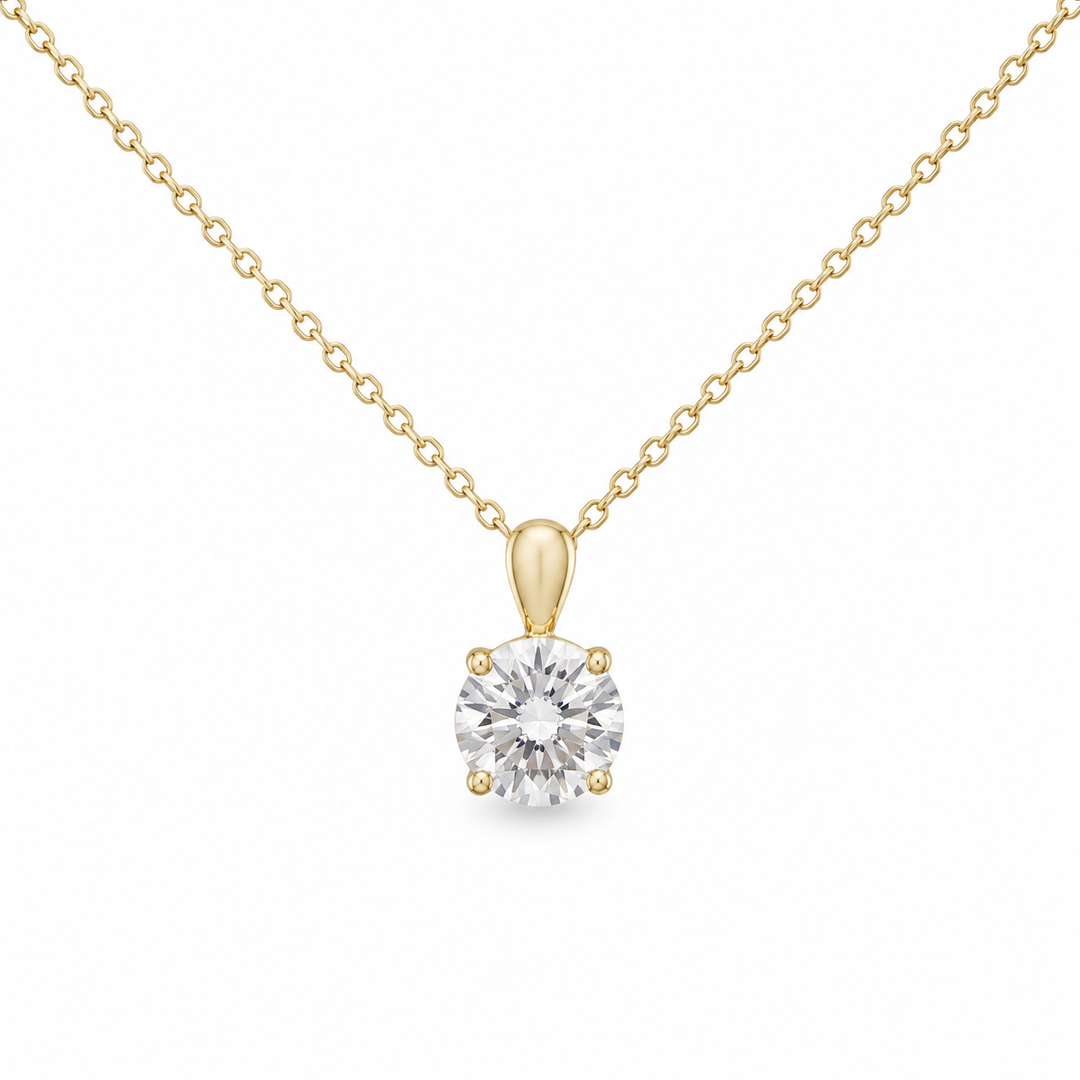14k Yellow Diamond Pendant