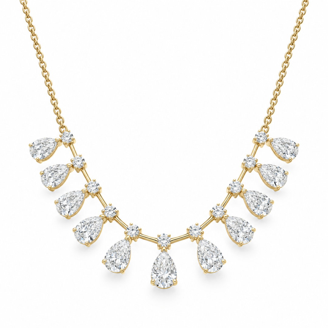 14k Yellow Lab Grown Diamond Necklace