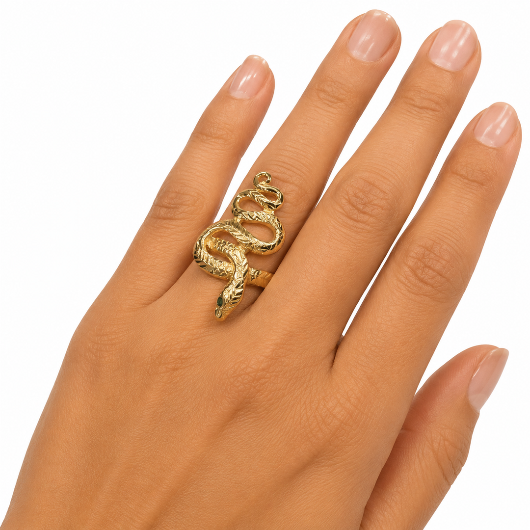 14k Yellow Snake Estate Ring