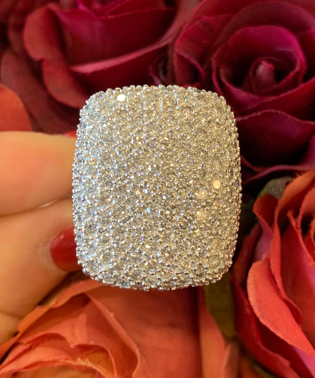 14k White Gold Diamond Estate Ring