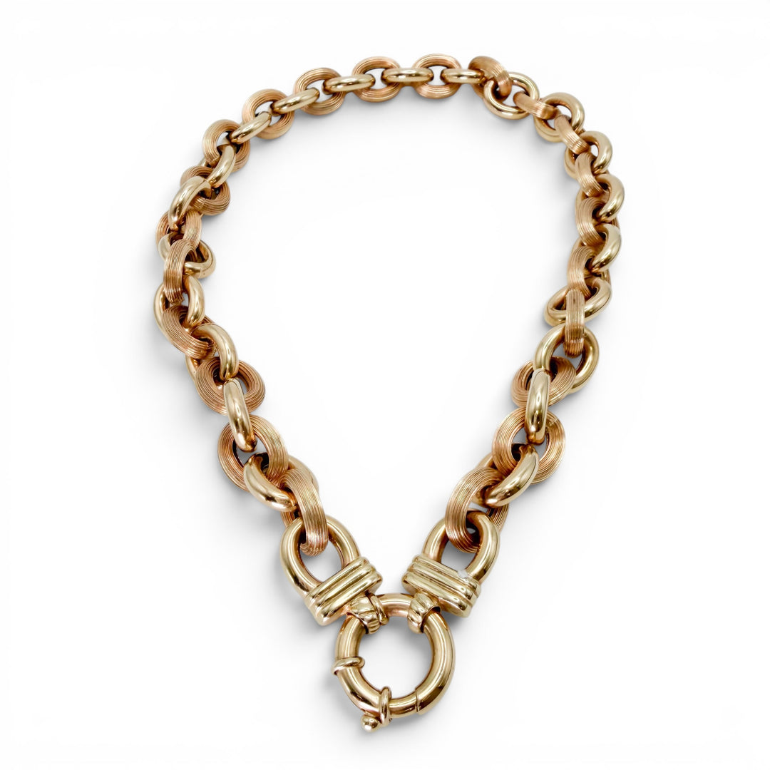 14k Yellow Gold Rolo Estate Necklace