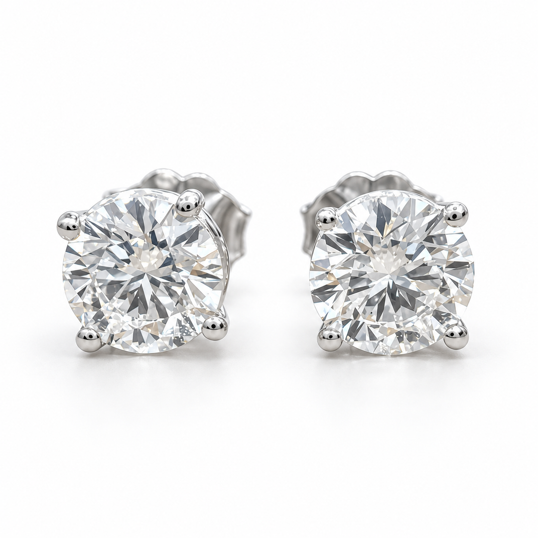 14k White Lab Grown Diamond Earrings 1.57cttw